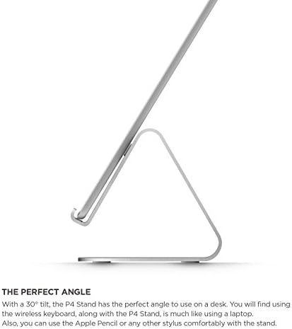 Elago iPad Pro, P4 Stand - [Premium aluminum] [ניהול כבלים] [זווית מושלמת] - עבור iPad Pro, iPad Air,